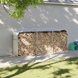 Vidaxl - Portaceppi Argento 234x45x100 cm in Acciaio Zincato 37896