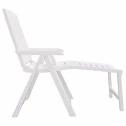 VidaXL 364705 sedia da esterno Terrazzo Seduta imbottita Plastica Bianco - Vista aggiuntiva 4