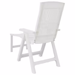 VidaXL 364705 sedia da esterno Terrazzo Seduta imbottita Plastica Bianco - Vista aggiuntiva 5