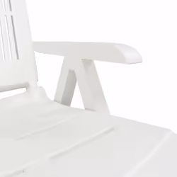 VidaXL 364705 sedia da esterno Terrazzo Seduta imbottita Plastica Bianco - Vista aggiuntiva 8