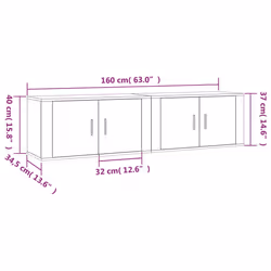 VidaXL 3188356 supporto TV e sistema audio - Vista aggiuntiva 8