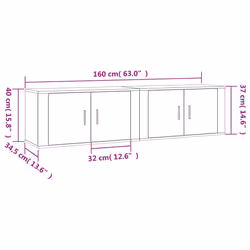 VidaXL 3188363 supporto TV e sistema audio - Vista aggiuntiva 8