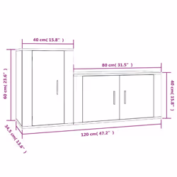 VidaXL 3188467 supporto TV e sistema audio - Vista aggiuntiva 8