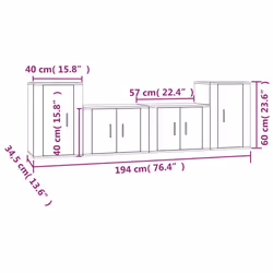 VidaXL 3188548 supporto TV e sistema audio - Vista aggiuntiva 8