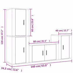 VidaXL 3188611 supporto TV e sistema audio - Vista aggiuntiva 7