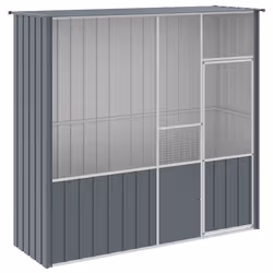 Gabbia per Uccelli Antracite 215x78x200 cm in Acciaio Zincatocod mxl 71213 - Vista aggiuntiva 2
