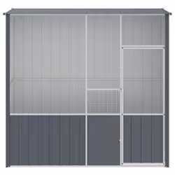 Gabbia per Uccelli Antracite 215x78x200 cm in Acciaio Zincatocod mxl 71213 - Vista aggiuntiva 3