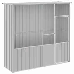 Gabbia per Uccelli Grigia 215x78x200 cm in Acciaio Zincatocod mxl 95258 - Vista aggiuntiva 2