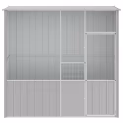 Gabbia per Uccelli Grigia 215x78x200 cm in Acciaio Zincatocod mxl 95258 - Vista aggiuntiva 3