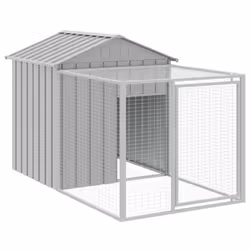 Pollaio Area Corsa Grigio Chiaro 117x201x123 cm Acciaio Zincatocod mxl 118260 - Vista aggiuntiva 2