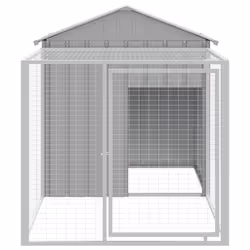 Pollaio Area Corsa Grigio Chiaro 117x201x123 cm Acciaio Zincatocod mxl 118260 - Vista aggiuntiva 3