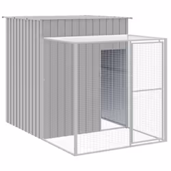 Pollaio Area Corsa Grigio Chiaro 165x251x181 cm Acciaio Zincatocod mxl 118328 - Vista aggiuntiva 2