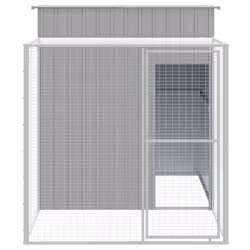 Pollaio Area Corsa Grigio Chiaro 165x251x181 cm Acciaio Zincatocod mxl 118328 - Vista aggiuntiva 3