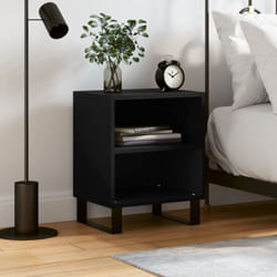Vidaxl - Comodino da Camera da Letto, Tavolino da notte Nero 40x30x50 cm in Legno Multistrato
