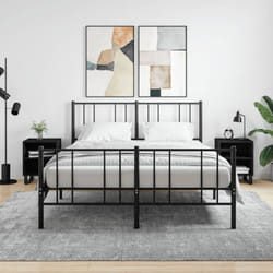 Vidaxl - Set 2 Comodini da Camera da Letto, Tavolini da notte Neri 40x30x50 cm in Legno Multistrato