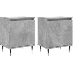 Vidaxl - Comodini 2 pz Grigio Cemento 40x30x50 cm in Legno Multistrato