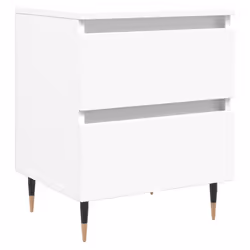 Comodino Bianco 40x35x50 cm in Legno Multistratocod mxl 127734 - Vista aggiuntiva 2