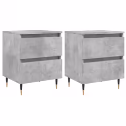 Comodini 2pz Grigio Cemento 40x35x50 cm in Legno Multistratocod mxl 127699 - Vista aggiuntiva 2