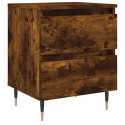 Comodino Rovere Fumo 40x35x50 cm in Legno Multistratocod mxl 81344 - Vista aggiuntiva 2