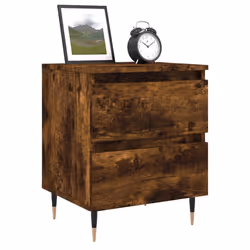 Comodino Rovere Fumo 40x35x50 cm in Legno Multistratocod mxl 81344 - Vista aggiuntiva 3