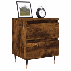 Comodini 2pz Rovere Fumo 40x35x50 cm in Legno Multistratocod mxl 104486 - Vista aggiuntiva 3