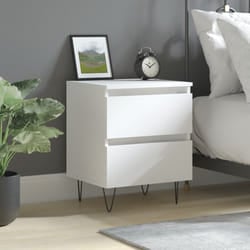 Comodino Bianco 40x35x50 cm in Legno Multistratocod mxl 127783
