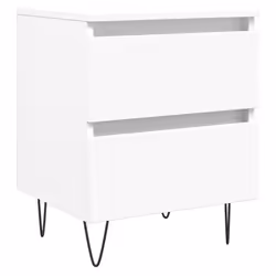 Comodino Bianco 40x35x50 cm in Legno Multistratocod mxl 127783 - Vista aggiuntiva 2