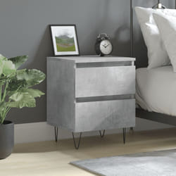 Vidaxl - Comodino Grigio Cemento 40x35x50 cm in Legno Multistrato