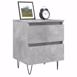 Comodini 2pz Grigio Cemento 40x35x50 cm in Legno Multistratocod mxl 79780 - Vista aggiuntiva 3