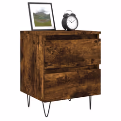 Comodini 2pz Rovere Fumo 40x35x50 cm in Legno Multistratocod mxl 80636 - Vista aggiuntiva 3