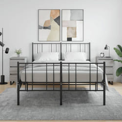 vidaXL Comodini 2pz Grigio Sonoma 40x35x69 cm in Legno Multistrato