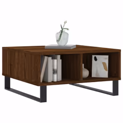 Tavolino da Salotto Rovere Marrone 60x60x30cm Legno Multistratocod mxl 128731 - Vista aggiuntiva 3
