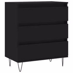 vidaXL Credenza Nero 60x35x70 cm in Legno Multistrato - Vista aggiuntiva 2