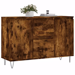 Credenza Rovere Fumo 104x35x70 cm in Legno Multistratocod mxl 80858 - Vista aggiuntiva 3