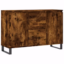 vidaXL Credenza Rovere Fumo 101,5x35x70 cm in Legno Multistrato - Vista aggiuntiva 2