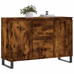 vidaXL Credenza Rovere Fumo 101,5x35x70 cm in Legno Multistrato - Vista aggiuntiva 3