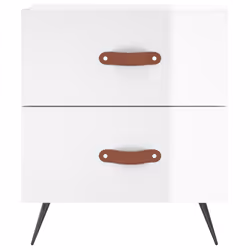 VidaXL 827248 comodino Bianco - Vista aggiuntiva 4