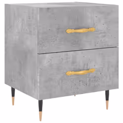 vidaXL Comodino Grigio Cemento 40x35x47,5 cm in Legno Multistrato - Vista aggiuntiva 2