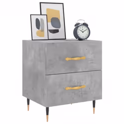 Comodini 2 pz Grigio Cemento 40x35x47,5 cm in Legno Multistratocod mxl 103752 - Vista aggiuntiva 3
