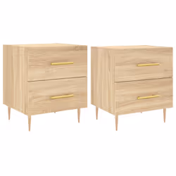 Comodini 2 pz Rovere Sonoma 40x35x47,5 cm in Legno Multistratocod mxl 104109 - Vista aggiuntiva 2