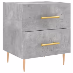 vidaXL Comodino Grigio Cemento 40x35x47,5 cm in Legno Multistrato - Vista aggiuntiva 2