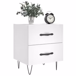 VidaXL 827293 comodino Bianco - Vista aggiuntiva 4
