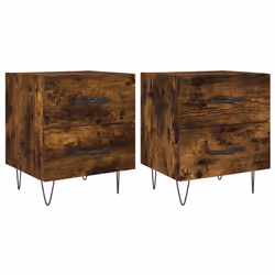 Comodini 2 pz Rovere Fumo 40x35x47,5 cm in Legno Multistratocod mxl 128460 - Vista aggiuntiva 2