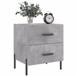 Comodini 2 pz Grigio Cemento 40x35x47,5 cm in Legno Multistratocod mxl 103674 - Vista aggiuntiva 3