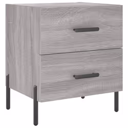 vidaXL Comodino Grigio Sonoma 40x35x47,5 cm in Legno Multistrato - Vista aggiuntiva 2