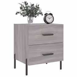 vidaXL Comodino Grigio Sonoma 40x35x47,5 cm in Legno Multistrato - Vista aggiuntiva 3