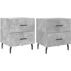 Vidaxl - Comodini 2 pz Grigio Cemento 40x35x47,5 cm in Legno Multistrato