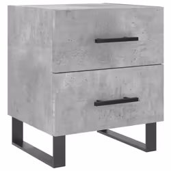 vidaXL Comodino Grigio Cemento 40x35x47,5 cm in Legno Multistrato - Vista aggiuntiva 2