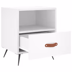 Comodino Bianco 40x35x47,5 cm in Legno Multistratocod mxl 79301 - Vista aggiuntiva 3