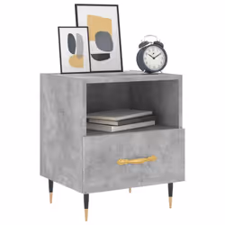 Comodini 2 pz Grigio Cemento 40x35x47,5 cm in Legno Multistratocod mxl 127773 - Vista aggiuntiva 3
